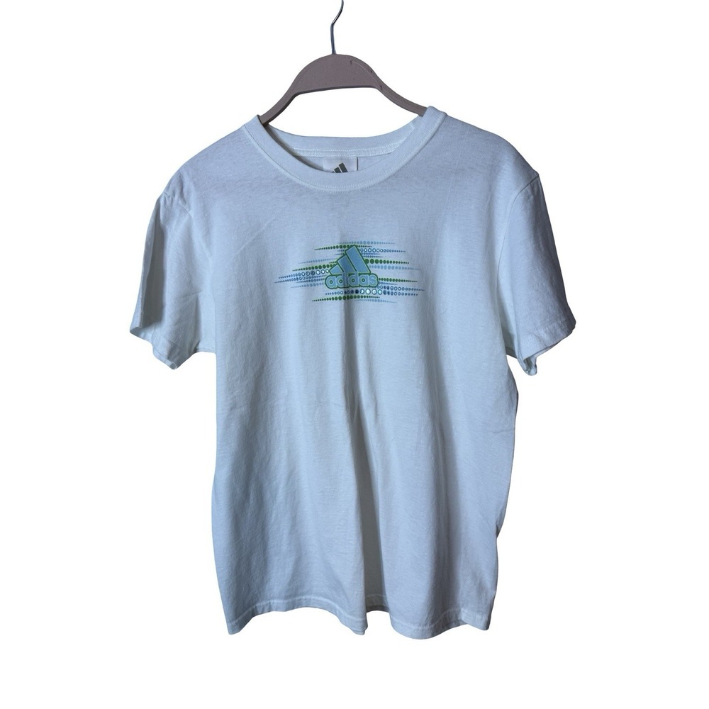 Vintage Adidas womens y2k graphic‎ t-shirt sz Large crew neck